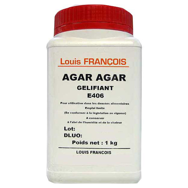 Agar-agar gélifiant 1 kg (Algue en poudre) Louis françois- Gélatine  végétale vente achat acheter