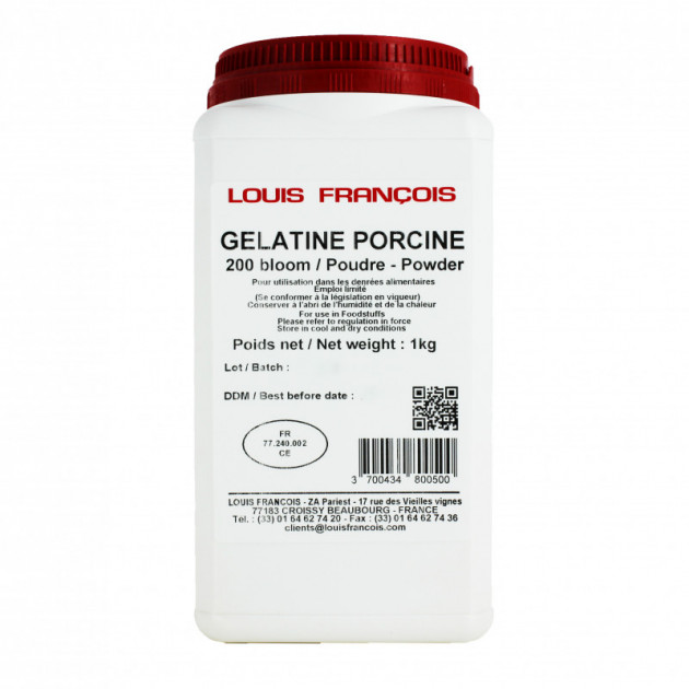 Gelatine Porcine en Poudre 200 Bloom 1 kg Louis FranÃ§ois