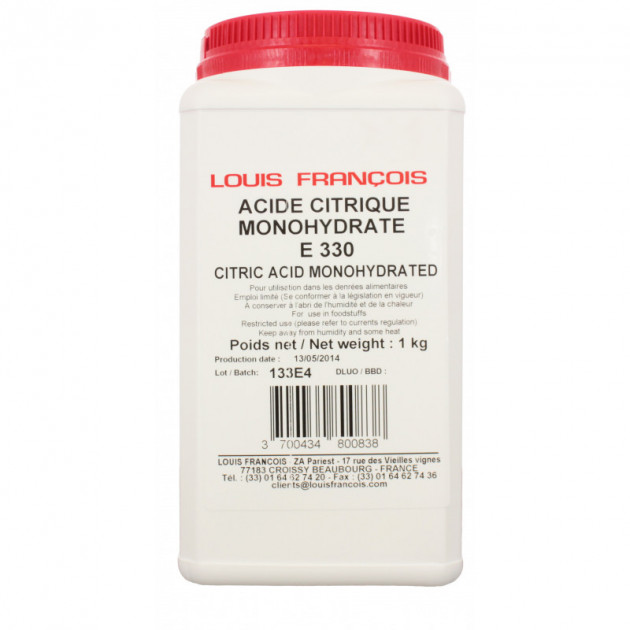 Acide citrique monohydraté E330 en poudre I Acidifiant I Louis