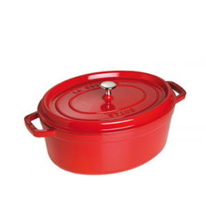 STAUB Cocotte Fonte Ovale 29 cm Rouge Cerise 4,2 L