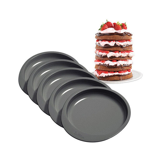 Moule gateau a etages Rainbow Cake Wilton (x5)