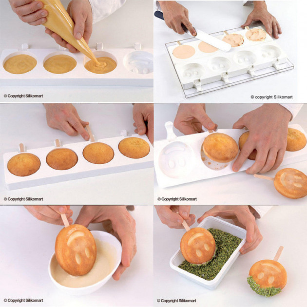 Gateaux Smile realises dans le Moule a glace silicone Gateaux Smile realises dans le Moule a glace silicone
