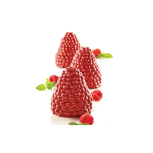 Patisseries Trompe l'oeil realisees avec le Moule Silicone MÃ»re et Framboise