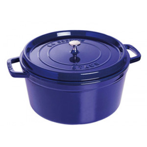 STAUB Cocotte Fonte Ronde 28 cm Bleu Intense Majolique 6,7 L