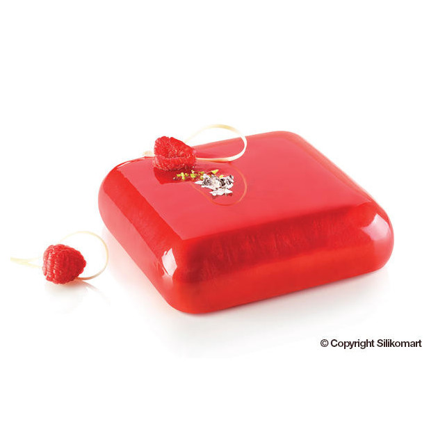Gateau realise avec le Moule Silicone Carre Bombe 600ml