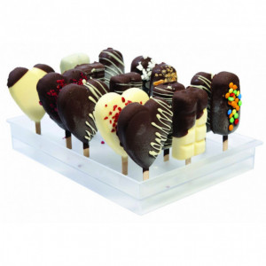 Support avec encoches pour glaces et sucettes SilikoMart Support avec encoches pour glaces et sucettes SilikoMart