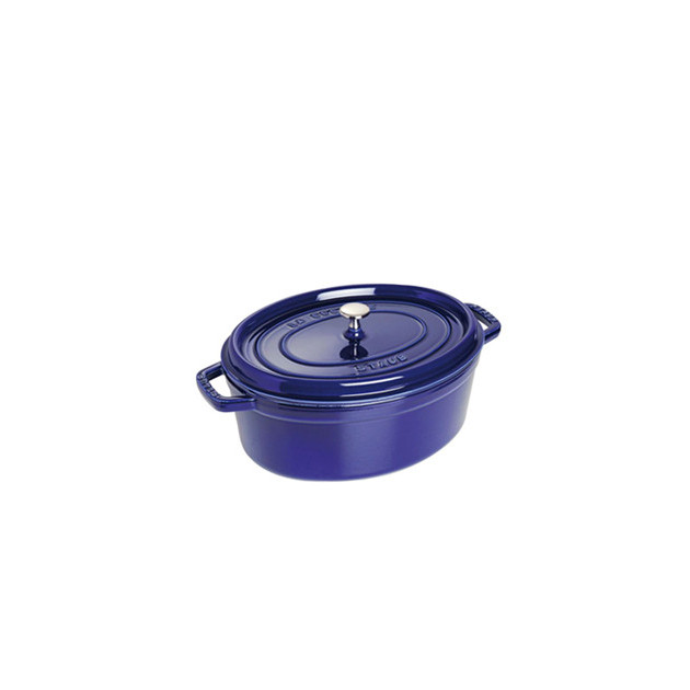 STAUB Cocotte Fonte Ovale 29 cm Bleu Intense Majolique 4.2 L