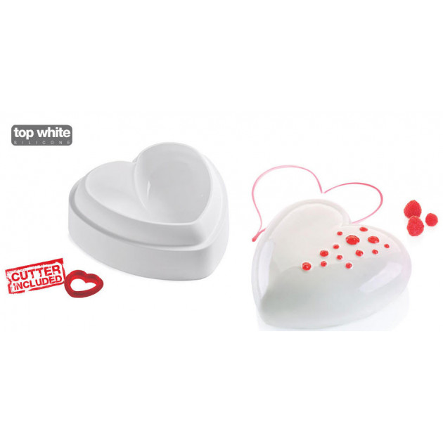 Moule Coeur bombé en silicone - Silikomart