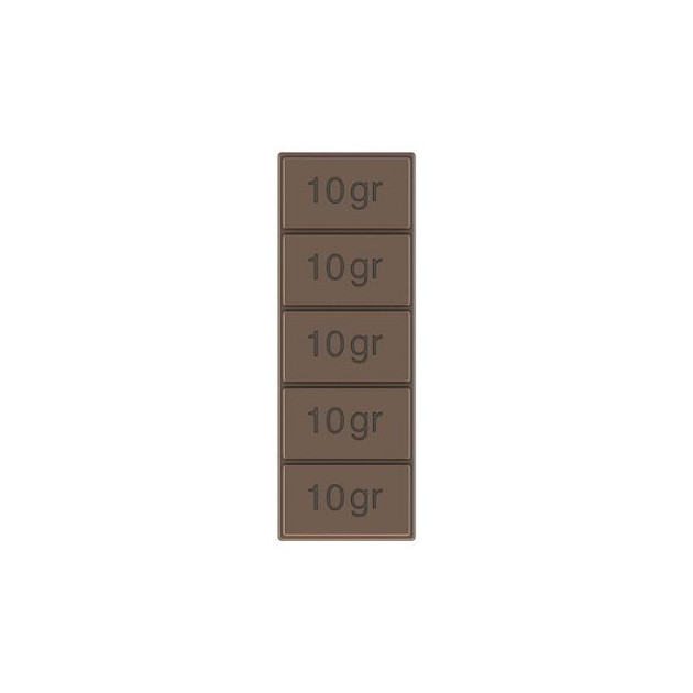 Moule Tablette de Chocolat 5x10g (x6) Pop Chocolat