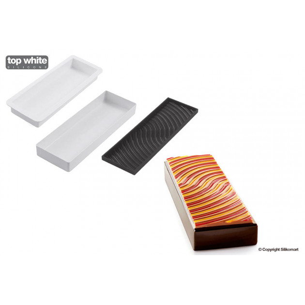 Moule rectangulaire caisse à génoise en silicone Silikomart 28 x