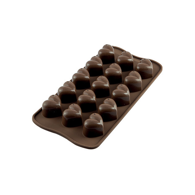 Moule à chocolat en silicone Coeurs - Silikomart