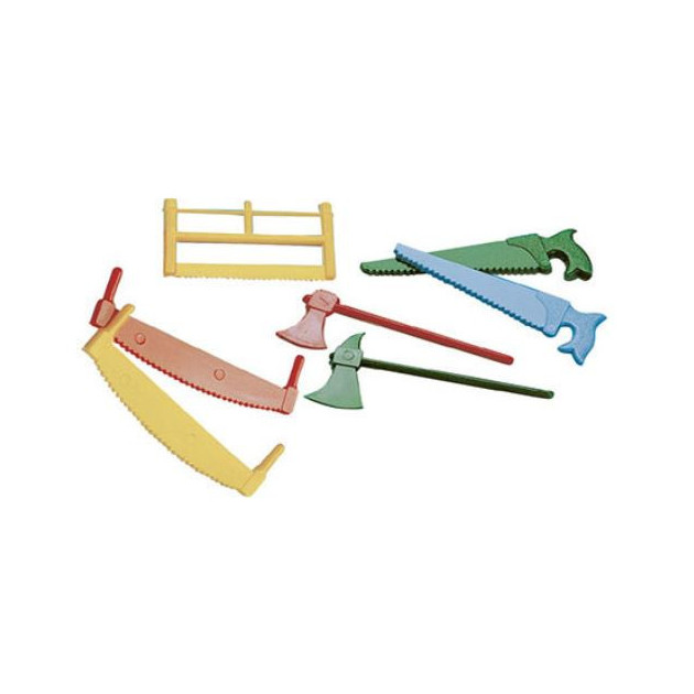 Assortiment Outils Haches et Scies x100 Decor BÃ»che de Noel