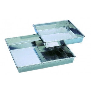 Moule à manqué Carré 14 x 14 cm Fer Blanc