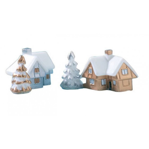 Chalet Or et Argent x72 Decor BÃ»che de Noel