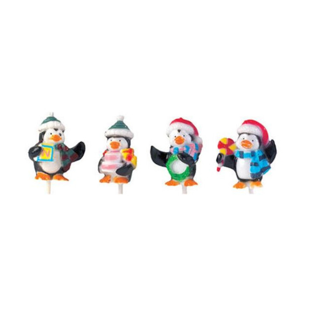 Pingouins Noel sur pique x50 Decor BÃ»che de Noel