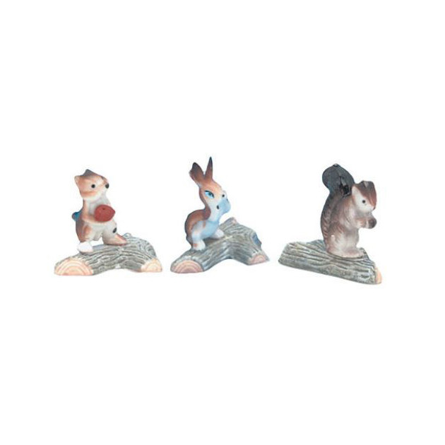 Animaux De La Foret Sur Buche X50 Decoration Buche De Noel Cuisineaddict Com Achat Vente