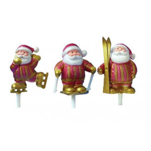 Père Noël Sports d'Hiver Rouge et Doré x72 Père Noël Sports d'Hiver Rouge et Doré x72