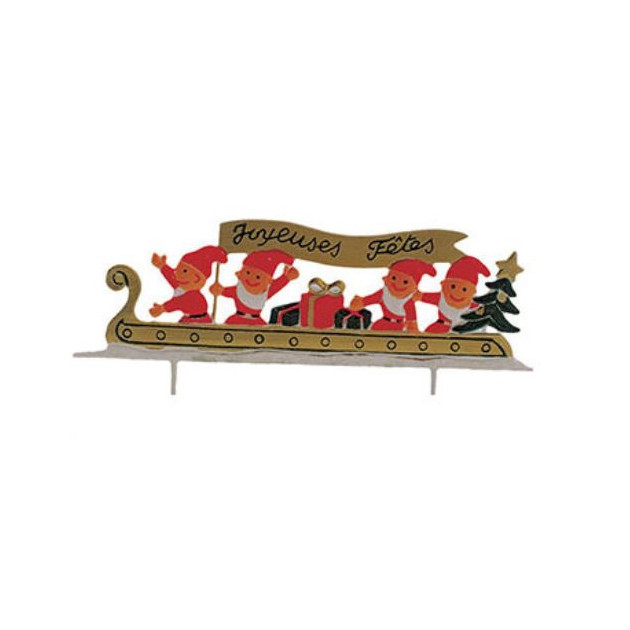 Frise Lutins Joyeuses Fetes x30 Decoration bÃ»che de Noel