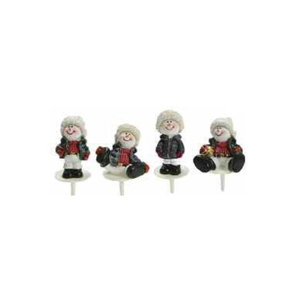 Bonhomme de Neige Doudoune Sujet Resine x50 Decor bÃ»che Noel