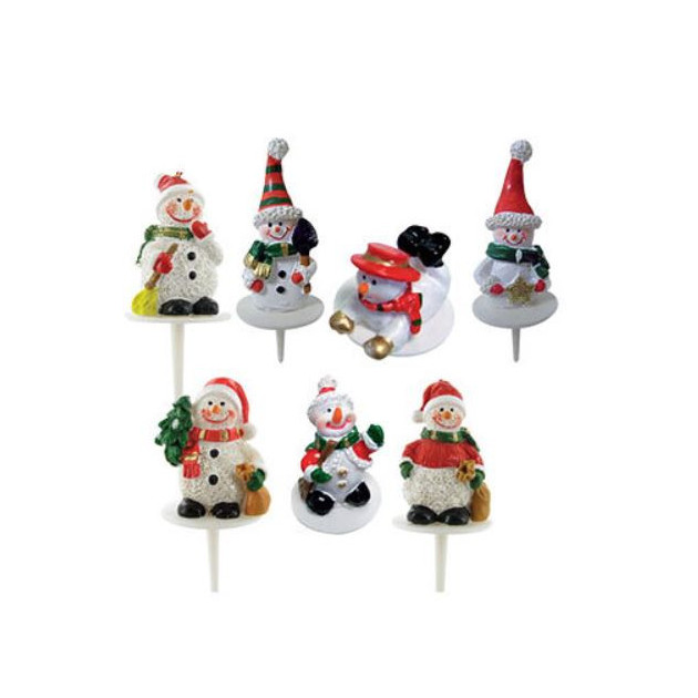 Bonhomme de Neige Sujet Resine x50 Decor bÃ»che Noel