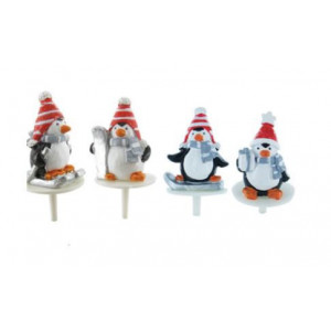 Pingouins Sport d'Hiver Sujet en Résine x50 Pingouins Sport d'Hiver Sujet en Résine x50