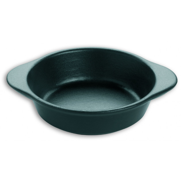 Plat Rond Creux Ã˜ 15 cm Noir en Fonte emaillee