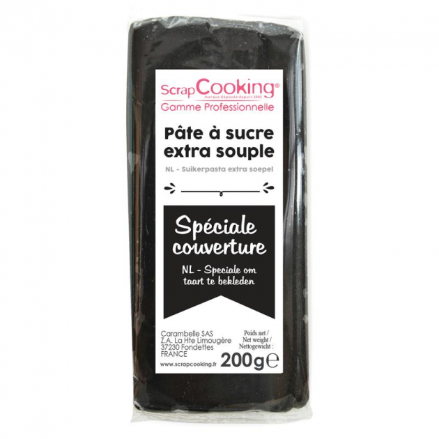 Pate a Sucre Noir Speciale Couverture 200g Scrapcooking