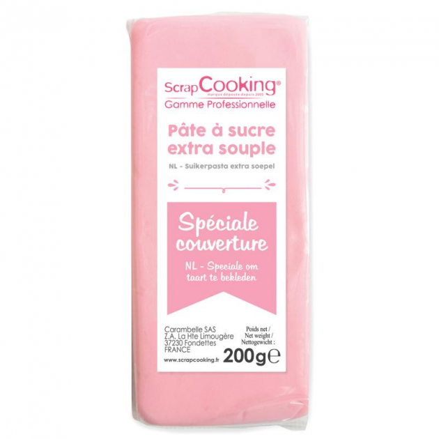 Pate a Sucre Rose Speciale Couverture 200g Scrapcooking