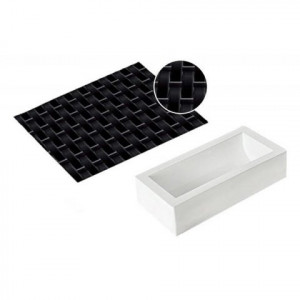 Kit Moule à Bûche et Tapis Décor Tressé SilikoMart Professional Kit Moule à Bûche et Tapis Décor Tressé SilikoMart Professional
