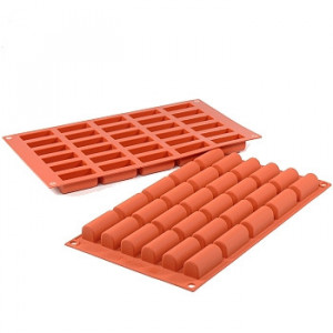 Moule Silicone 30 Mini Bûchettes 14ml SilikoMart Moule Silicone 30 Mini Bûchettes 14ml SilikoMart