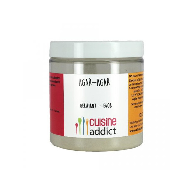 Agar-agar gelifiant E406 50 g Cuisineaddict