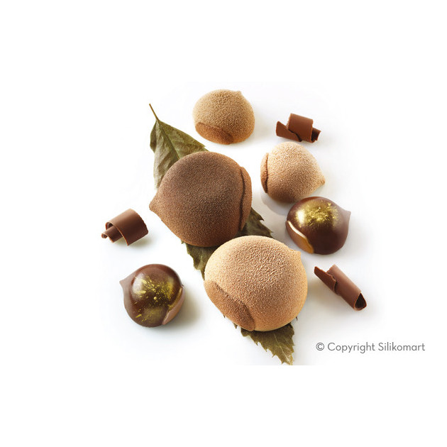 Marrons Patisserie Trompe l'Oeil realisee avec le moule silicone SilikoMart Pro Marrons Patisserie Trompe l'Oeil realisee avec le moule silicone SilikoMart Pro