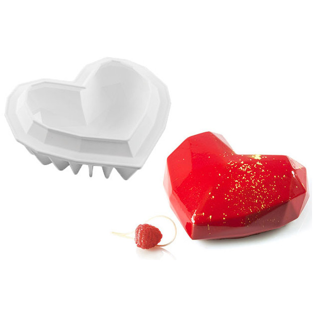 Moule en silicone en forme de coeur - 15cm