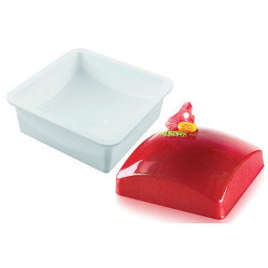 Moule Silicone Carré Sphère 16x16 cm Grand Modèle SilikoMart Professional Moule Silicone Carré Sphère 16x16 cm Grand Modèle SilikoMart Professional
