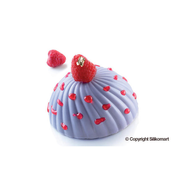 Silikomart Moule silicone demi-sph/ères vrill/ées /Ø 75 mm