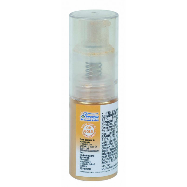 Spray Poudre Dorée Alimentaire Scintillante 10g Florensuc -  , Achat, Vente