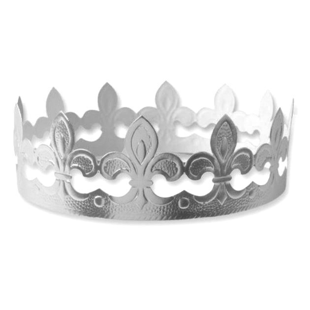 Couronne de Roi couleur Argent pour adulte