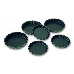 Moule Tartelette Cannelée Exopan Ø10cm H.1.8cm (x12) Moule Tartelette Cannelée Exopan Ø10cm H.1.8cm (x12)