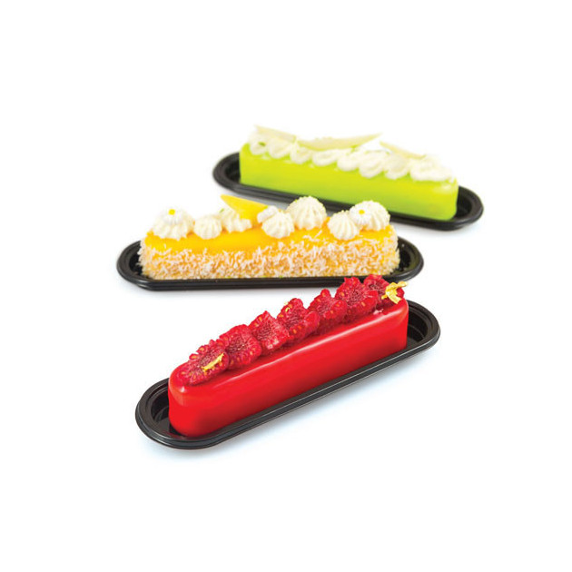 Coupelle pour eclair compatible avec le Moule Silicone 10 Eclairs SilikoMart Professional Coupelle pour eclair compatible avec le Moule Silicone 10 Eclairs SilikoMart Professional