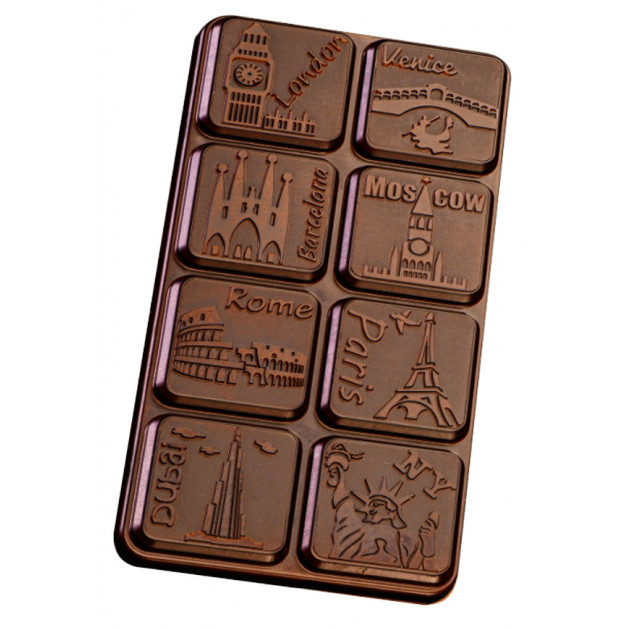 Exemple de realisation Tablette de Chocolat Grandes Villes
