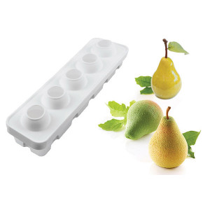 Moule Silicone 5 Poires, Figues 115ml Silikomart Professional Moule Silicone 5 Poires, Figues 115ml Silikomart Professional