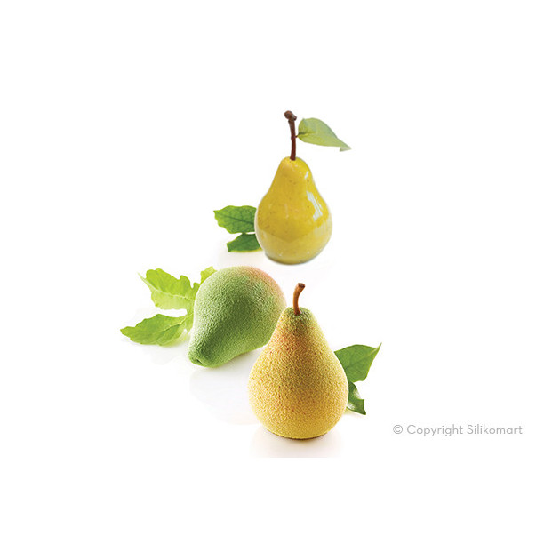 Trompe l'oeil Gateau en forme de Poire realise avec le Moule Silicone SilikoMart Pro