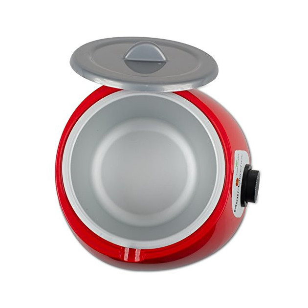 Interieur du bac 1.8 L de la mini trempeuse a chocolat rouge Interieur du bac 1.8 L de la mini trempeuse a chocolat rouge