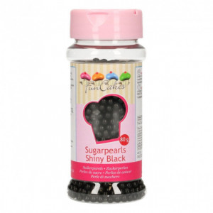 Perles de sucre Noir Brillant 80g Funcakes Perles de sucre Noir Brillant 80g Funcakes