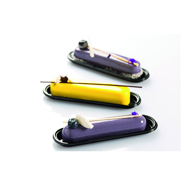 Dessert individuel avec le Moule Silicone Fingers (x8) Silikomart Professional Dessert individuel avec le Moule Silicone Fingers (x8) Silikomart Professional