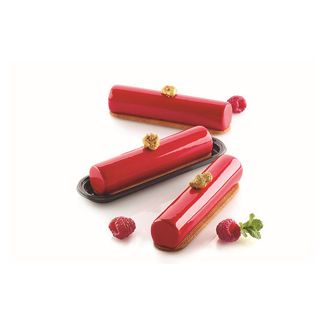 Suggestion de dessert avec le Moule Silicone Cylindre (x8) Silikomart Professional