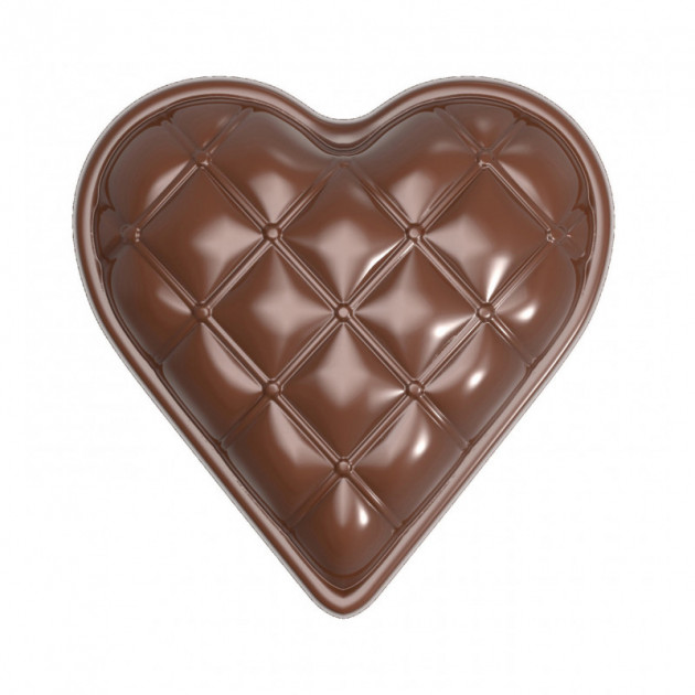 Moule Chocolat Coeur Matelasse 33 mm (x18) Chocolate World