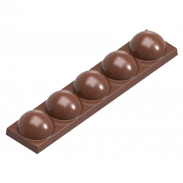 Moule Chocolat Barre 5 Billes (x8) Chocolate World