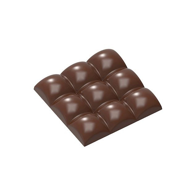 Moule Chocolat Tablette 9 Carres Bombes 79.5 mm (x3) Chocolate World