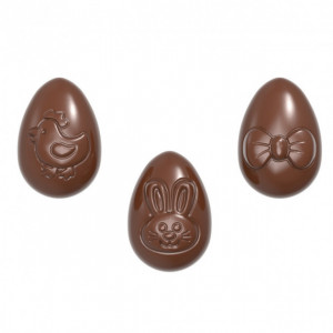 Moule Chocolat Oeuf Motifs Pâques 3,3 cm (x24) Chocolate World Moule Chocolat Oeuf Motifs Pâques 3,3 cm (x24) Chocolate World